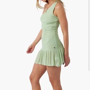 O'Neill Light Green One-Shoulder Mini Dress